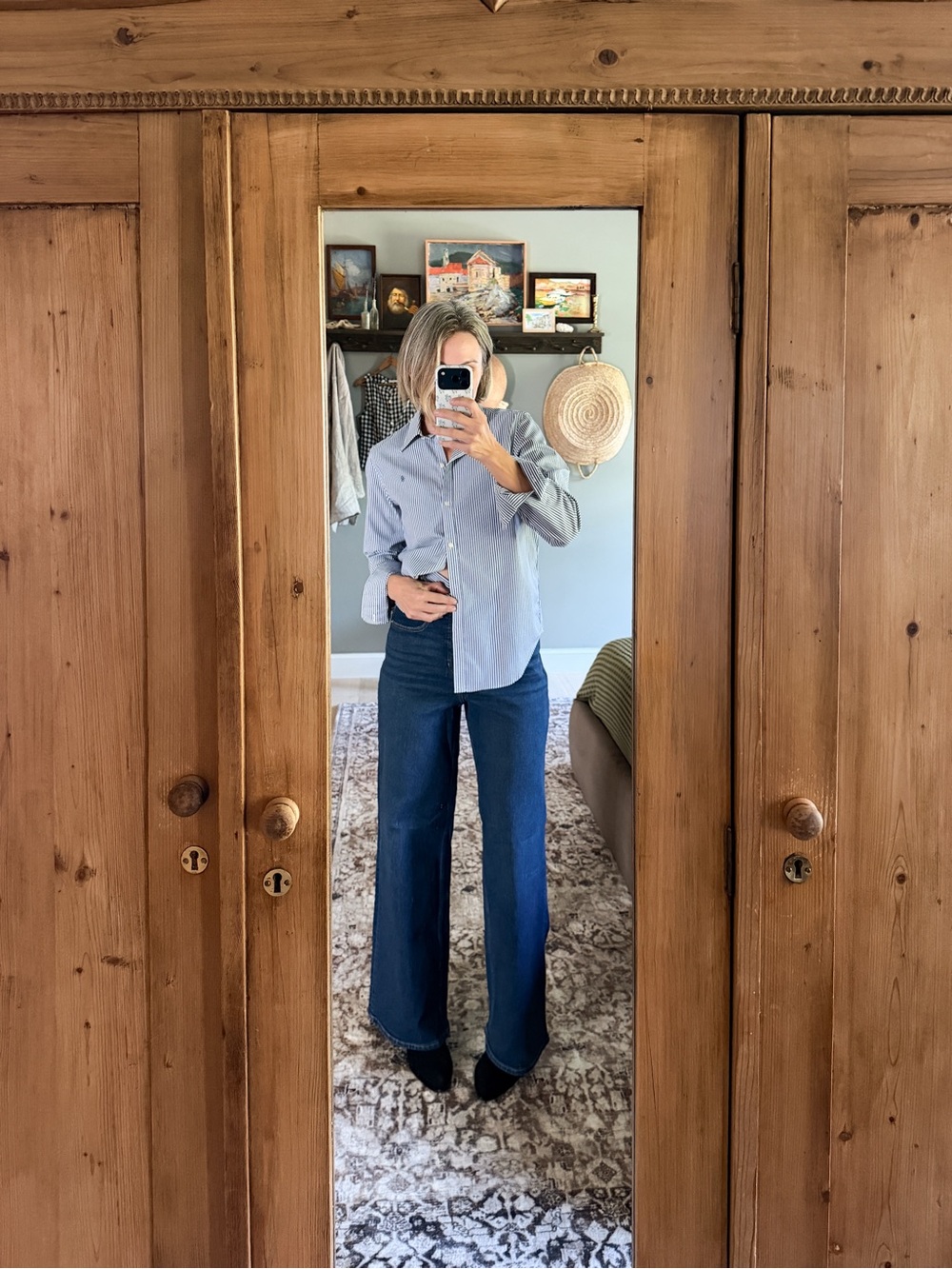 SPANXshape Authentic 360 Wide Leg Jeans Adriatic Blue M Regular